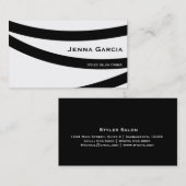 Zwart-wit, stijlvolle strepen Uniek Visitekaartje (Voorkant / Achterkant)
