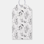 Zwart & Wit Stilleven Kunst Bloemstuk Bedankt Cadeaulabel (Achterkant)
