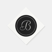 Zwart/wit Stip Monogram