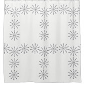 Zwart-wit Stip — Shower-gordijn Douchegordijn (Voorkant)