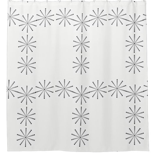 Zwart-wit Stip — Shower-gordijn Douchegordijn (Voorkant)