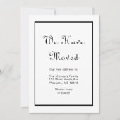 Zwart-wit Stippen Adreswijziging Aankondiging (Voorkant)