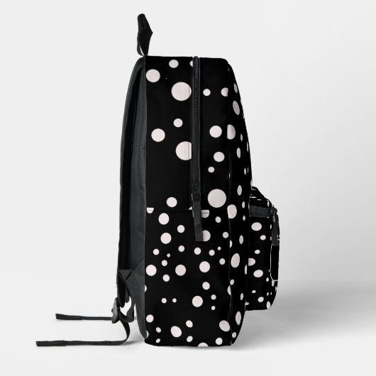 Zwart-wit Stippen - Beste Monogram & Initiaal naam Bedrukte Rugzak (Links)