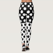 Zwart-wit Stippen Leggings - Kies kleuren (Achterkant)