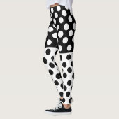 Zwart-wit Stippen Leggings - Kies kleuren (Links)