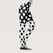 Zwart-wit Stippen Leggings - Kies kleuren (Rechts)