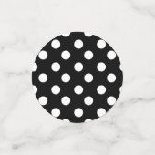 Zwart-Wit Stippen Verjaardagsfeestje Confetti (Kleine voorkant)