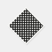 Zwart & Wit Stippen Verjaardagsfeestje Servet (Hoek)