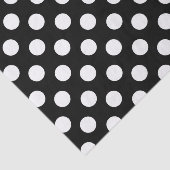 Zwart & Wit Stippen Verjaardagsfeestje Tissuepapier (Detail)