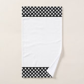 Zwart-wit stippenpatroon bad handdoek (Handdoek)