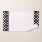 Zwart-wit stippenpatroon bad handdoek (Handdoek)