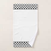 Zwart-wit stippenpatroon bad handdoek (Handdoek)