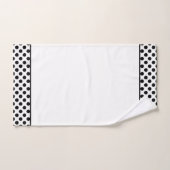Zwart-wit stippenpatroon bad handdoek (Handdoek)