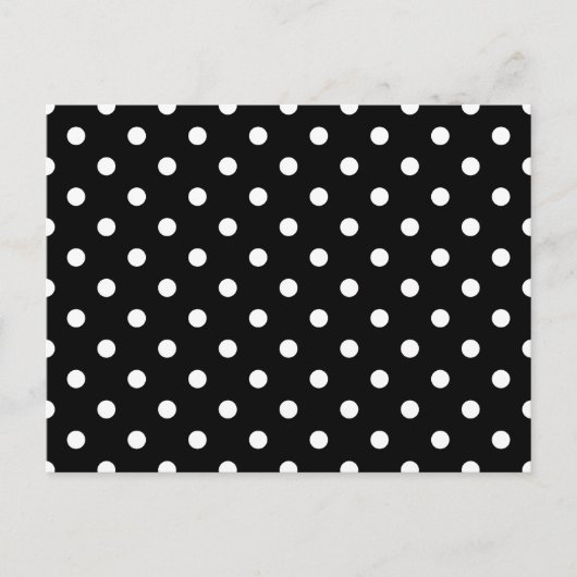 Zwart-wit stippenpatroon briefkaart (Voorkant)