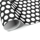 Zwart-wit stippenpatroon cadeaupapier (Rol Hoek)