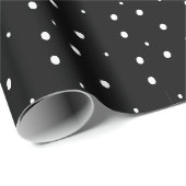 Zwart-wit stippenpatroon cadeaupapier (Rol Hoek)