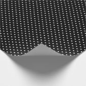 Zwart-wit stippenpatroon cadeaupapier (Hoek)