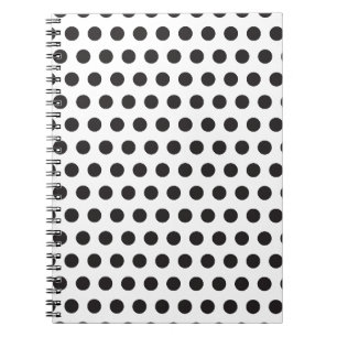 Zwart-wit Stippenpatroon – Klassieke Minima Notitieboek