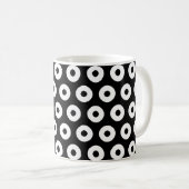 Zwart/Wit Stippenpatroon Koffiemok (Voorkant rechts)