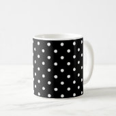 Zwart-Wit Stippenpatroon Koffiemok (Voorkant rechts)
