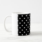 Zwart-Wit Stippenpatroon Koffiemok (Links)