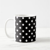 Zwart-wit stippenpatroon koffiemok (Links)