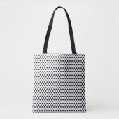 Zwart-wit Stippenprint Stippen Tote Bag (Voorkant)