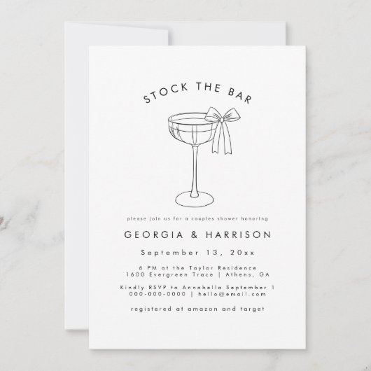 Zwart Wit Stock De Uitnodiging van de Bardouche (Voorkant)