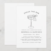 Zwart Wit Stock De Uitnodiging van de Bardouche (Voorkant / Achterkant)