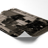 Zwart-wit straatfotografie in Parijs Poster (Hoek)