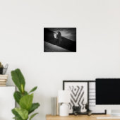 Zwart-Wit Straatkat Fotografie Poster (Thuiskantoor)