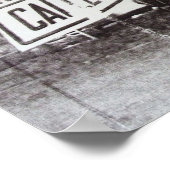 Zwart-wit straatteken poster (Hoek)