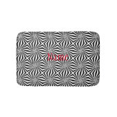 Zwart wit stralend patroon Thunder_Cove Badmat (Voorkant)