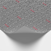 Zwart wit stralend patroon Thunder_Cove Cadeaupapier (Hoek)