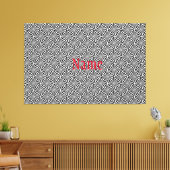 Zwart wit stralend patroon Thunder_Cove Canvas Afdruk (Insitu (Woonkamer))