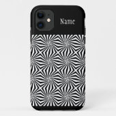 Zwart wit stralend patroon Thunder_Cove Case-Mate iPhone Case (Achterkant)