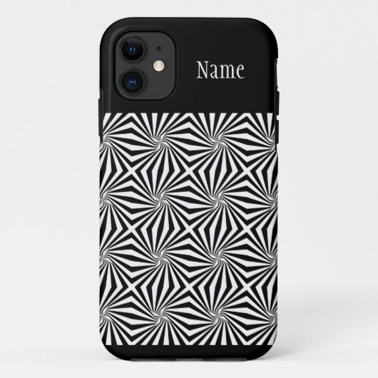 Zwart wit stralend patroon Thunder_Cove Case-Mate iPhone Case (Achterkant)