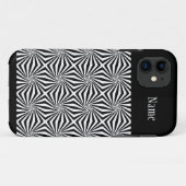 Zwart wit stralend patroon Thunder_Cove Case-Mate iPhone Case (Achterkant (horizontaal))