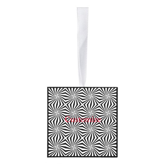 Zwart wit stralend patroon Thunder_Cove Decoratie (Rechts)