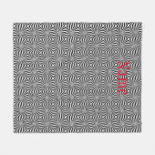 Zwart wit stralend patroon Thunder_Cove Fleece Deken (Voorkant (Horizontaal))