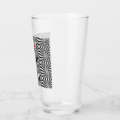 Zwart wit stralend patroon Thunder_Cove Glas (Links)