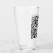 Zwart wit stralend patroon Thunder_Cove Glas (Rechts)