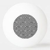 Zwart wit stralend patroon Thunder_Cove Pingpongbal (Achterkant)