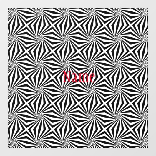 Zwart wit stralend patroon Thunder_Cove Raamsticker (Vel)