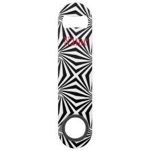 Zwart wit stralend patroon Thunder_Cove Speed Flessenopener