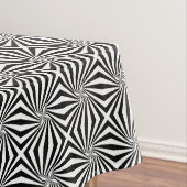 Zwart wit stralend patroon Thunder_Cove Tafelkleed (Voorbeeld)