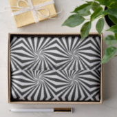 Zwart wit stralend patroon Thunder_Cove Tissuepapier (Geschenk)