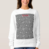 Zwart wit stralend patroon Thunder_Cove Trui (Voorkant)