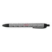Zwart wit stralend patroon Thunder_Cove Zwarte Inkt Pen (Bodem)