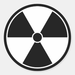 Zwart-wit stralingssymbool Sticker